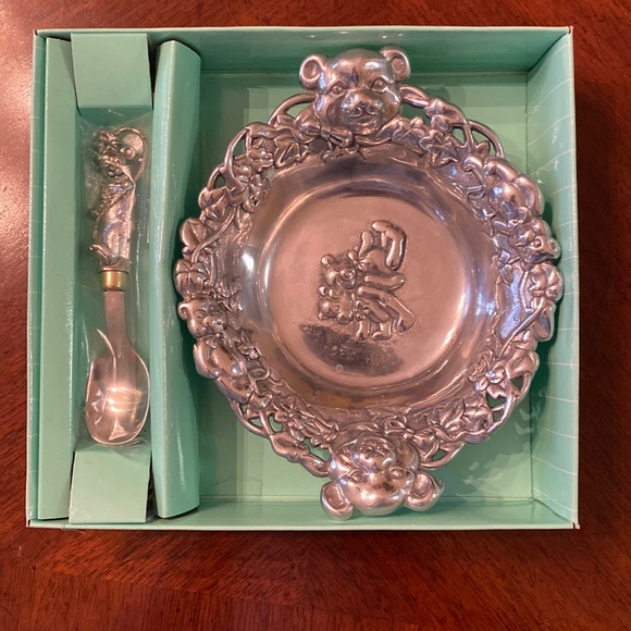 Arthur Court Dining Arthur Court Baby Bear Spoon And Bowl Poshmark